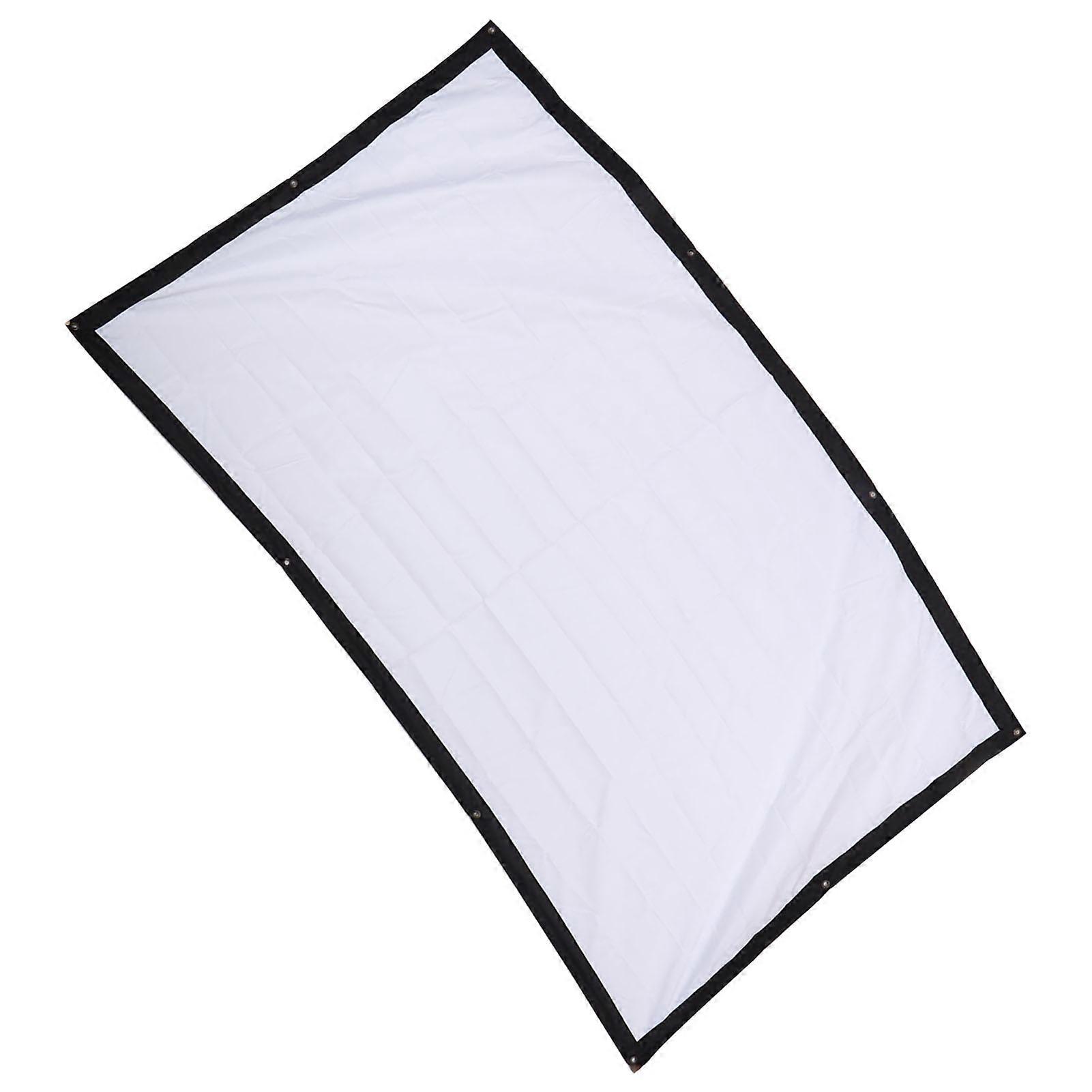 Outdoor Movie Screen 100in Foldable AntiCrease 16:9 Portable Curtain for Home Theater