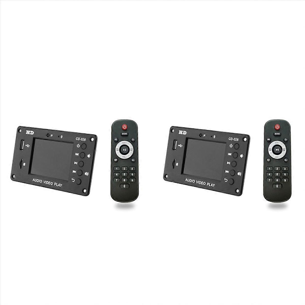 2X Portable HD Car Lossless Full Format Mp5 Bluetooth 5.0 Calendar Clock Alarm Clock 2.8-Inch TFT Sc