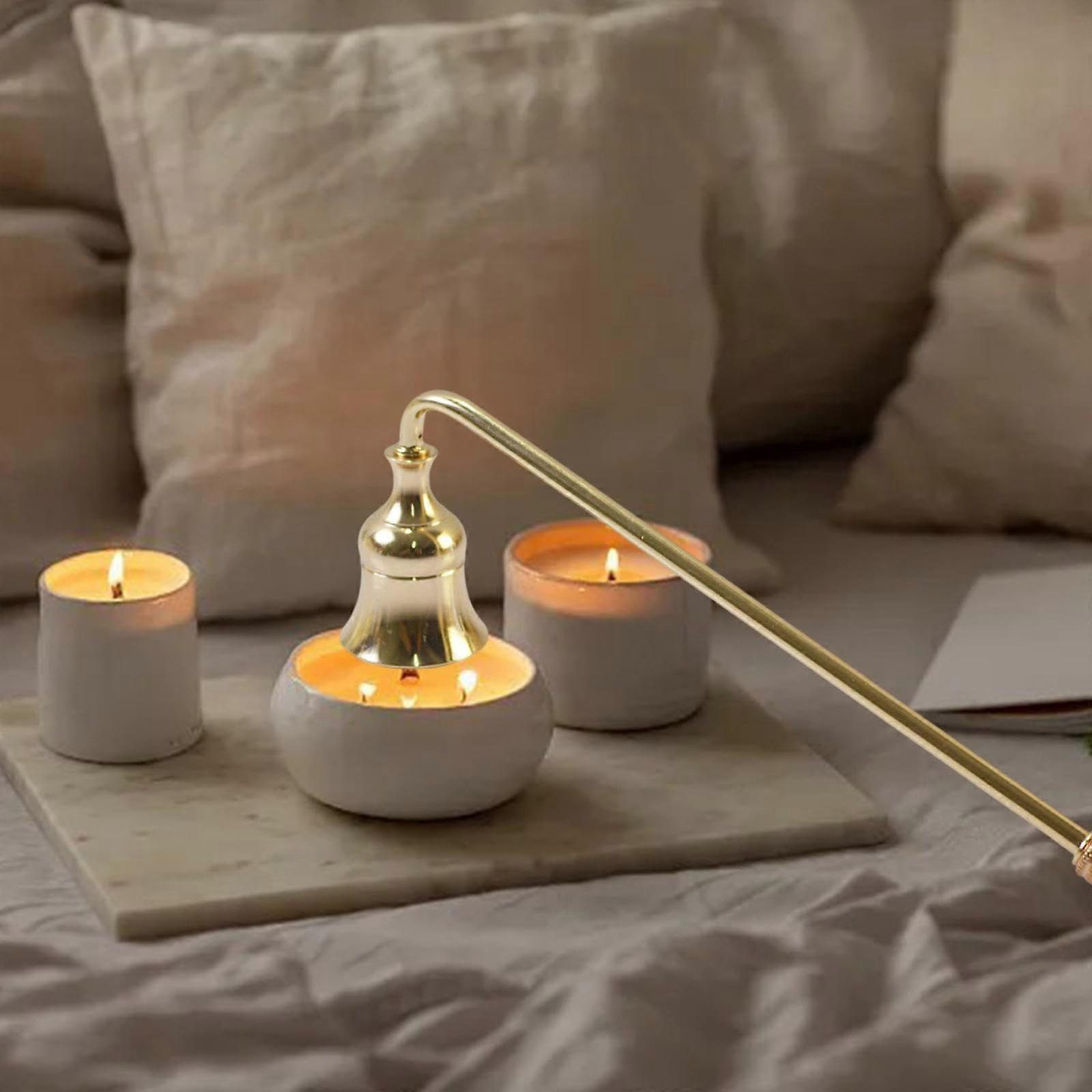 Uclet Multi-Color Metal Candle & Holder Set with Extinguisher Cover - Compatible with Aromatherapy Tools