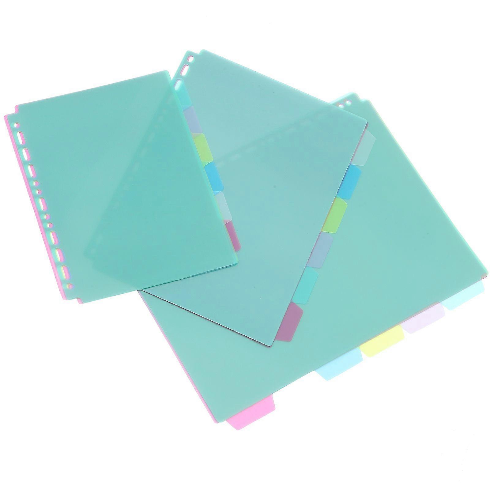3 Sets Tabs Binder Dividers Notepad Binder Dividers Tabs Loose-leaf Page Markers