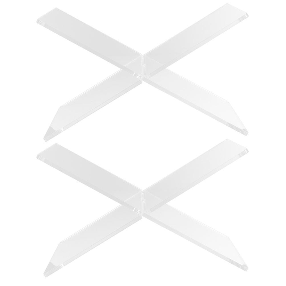 Acrylic Book Stand for Display 2Pcs X Shape Reading Holder