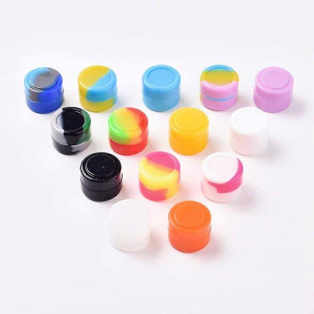 5pc Food Grade Silicone Boxes Column Random Single Color or Random Mixed Color 2.2x1.7cm Inner Diameter: 1.5cm Capacity: 2ml DIY