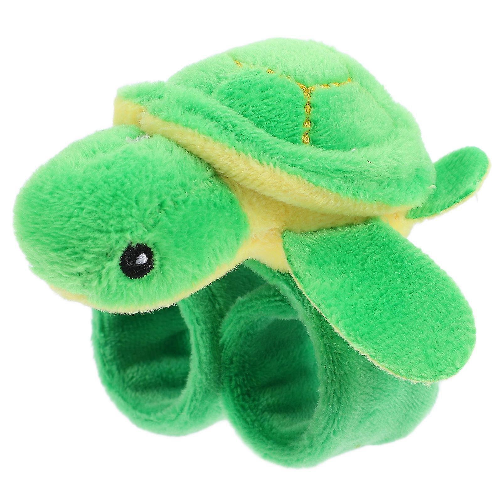 Plush Slap Ring Cute Turtle Design for Children's Party Decor Green 1Pack