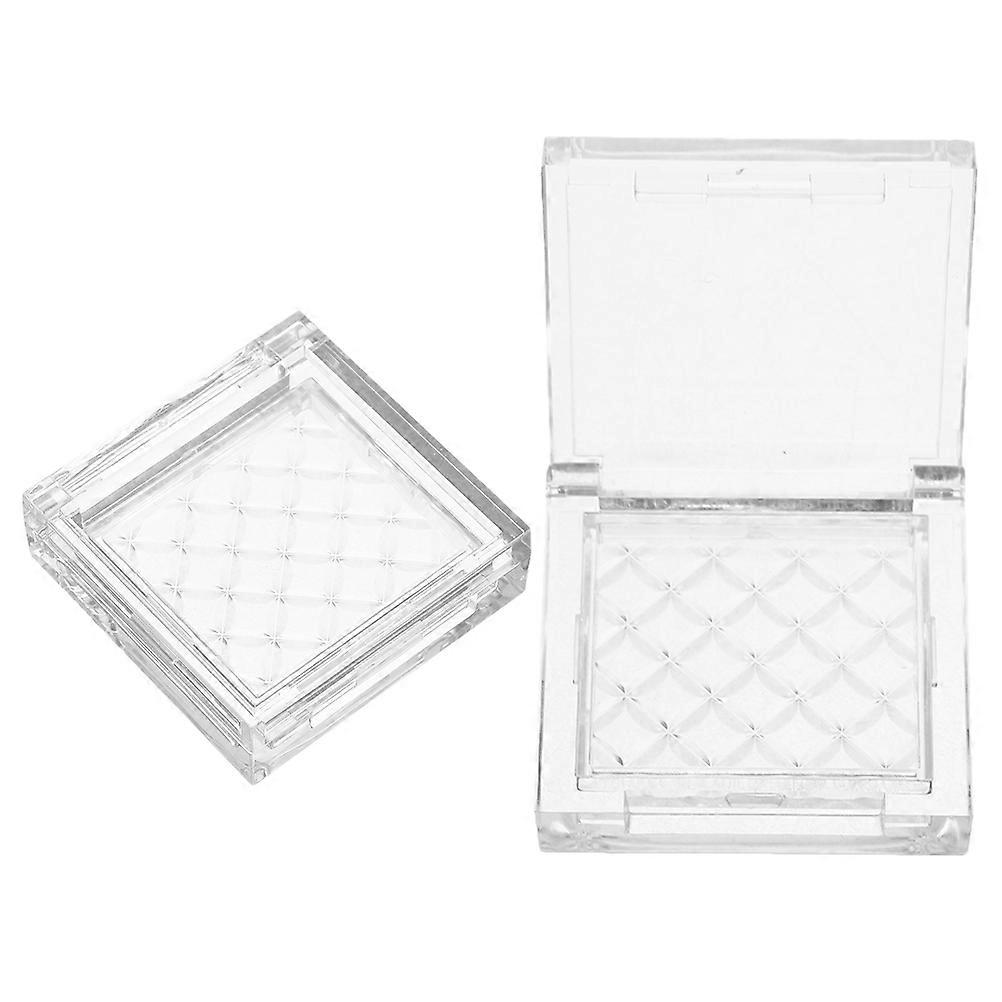 2pcs Empty Lipstick and Eyeshadow Palette Boxes Clear Plastic DIY Refillable Makeup Containers