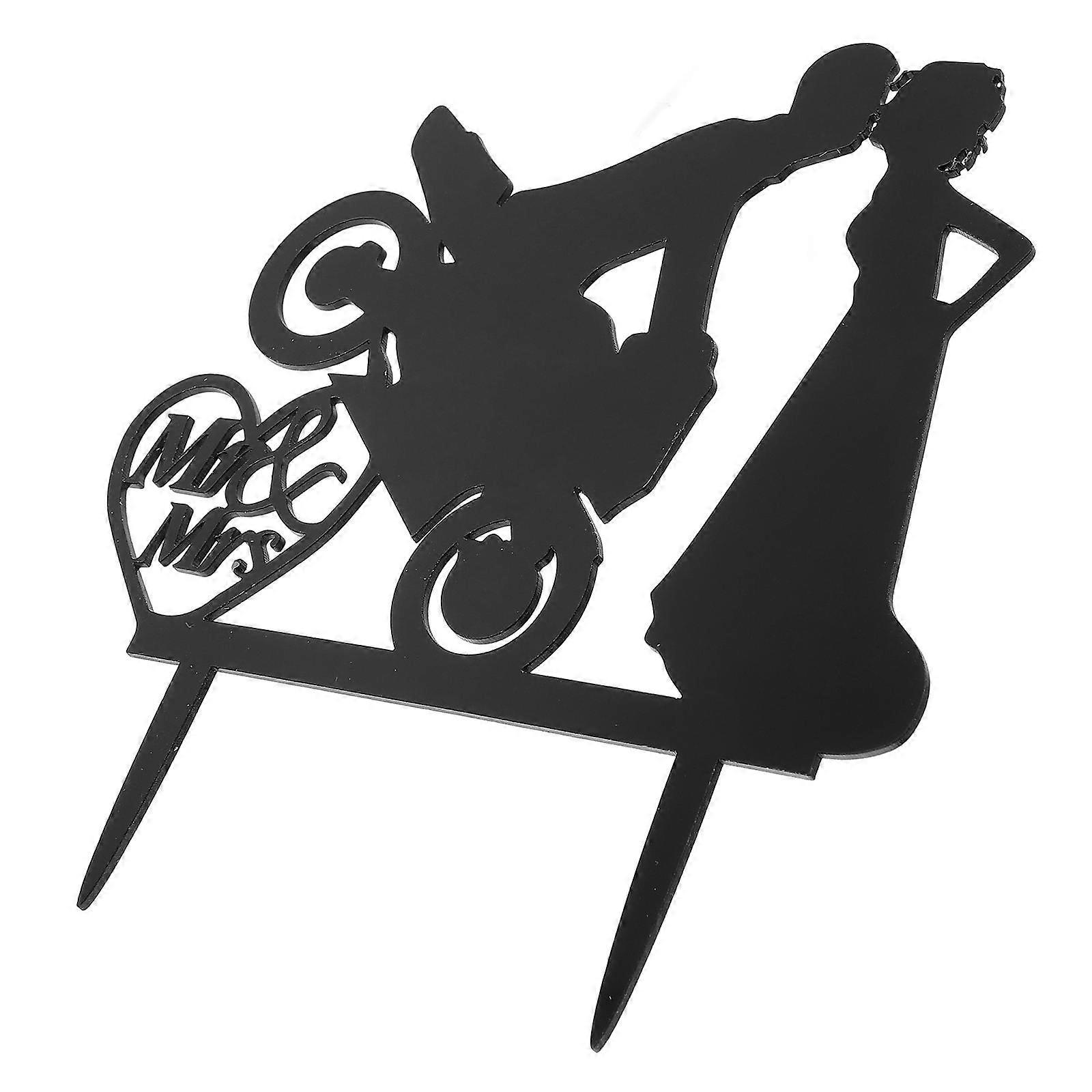 Acrylic Bride Groom Cake Topper for Wedding Event