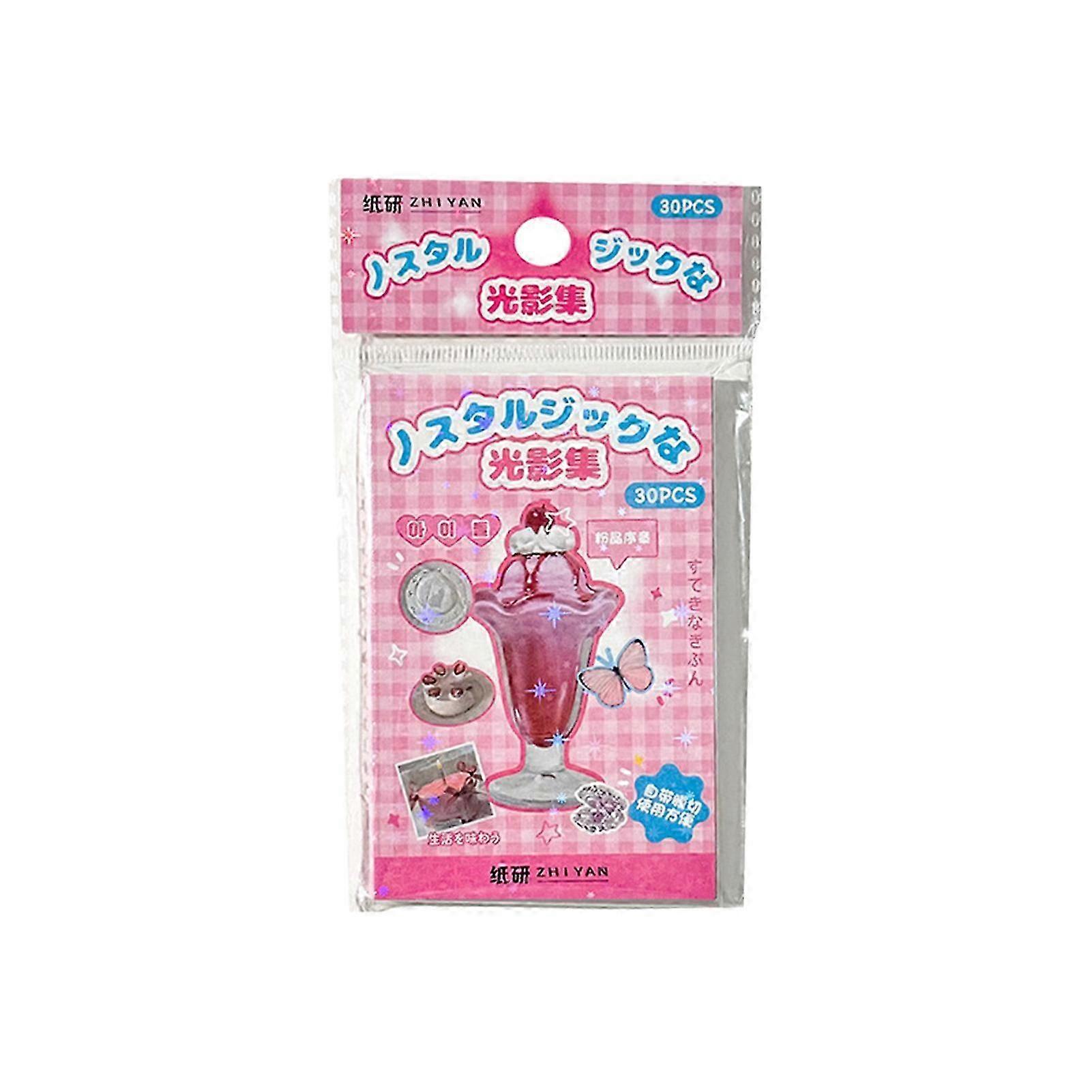 Journaling Stickers for Scrapbook, 30PCS Retro Food Designs with Milkshake and Cake Art