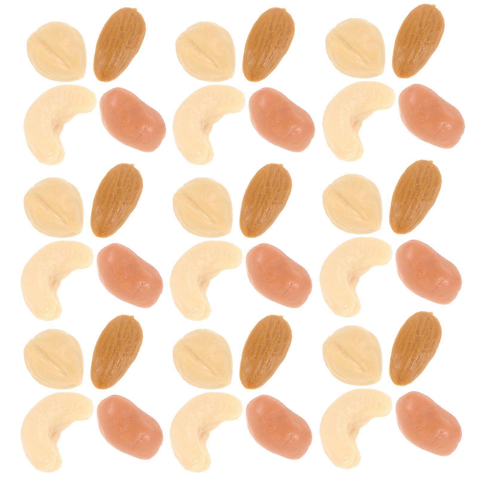 Simulation Nut Plastic Fake Nuts Decoration with 1Set for Display