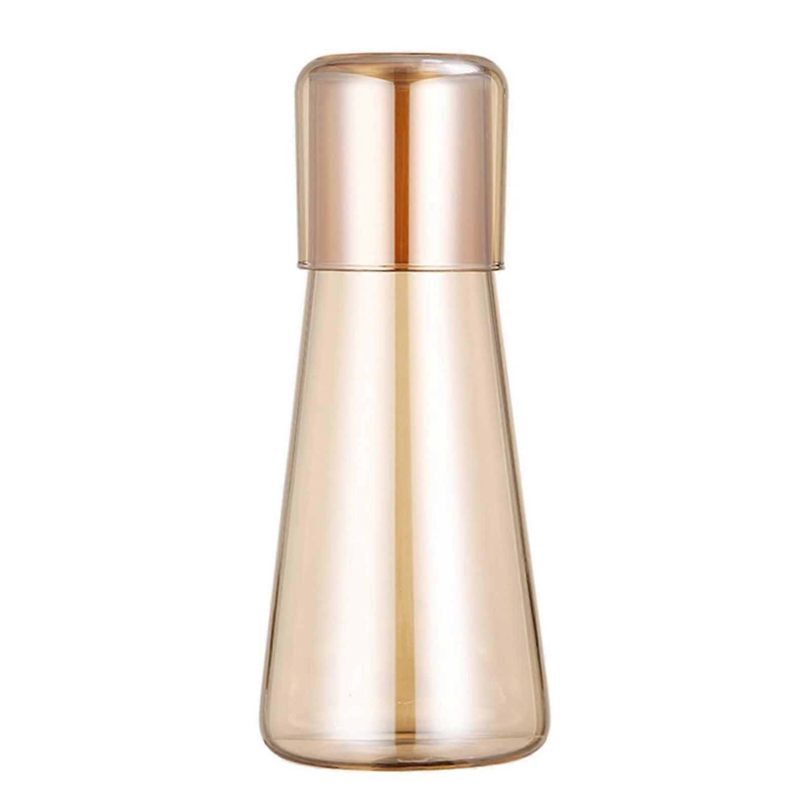 Bedside Water Carafe with Glass Lid, Clear Nightstand Carafe Set, Large Capacity Borosilicate Glass