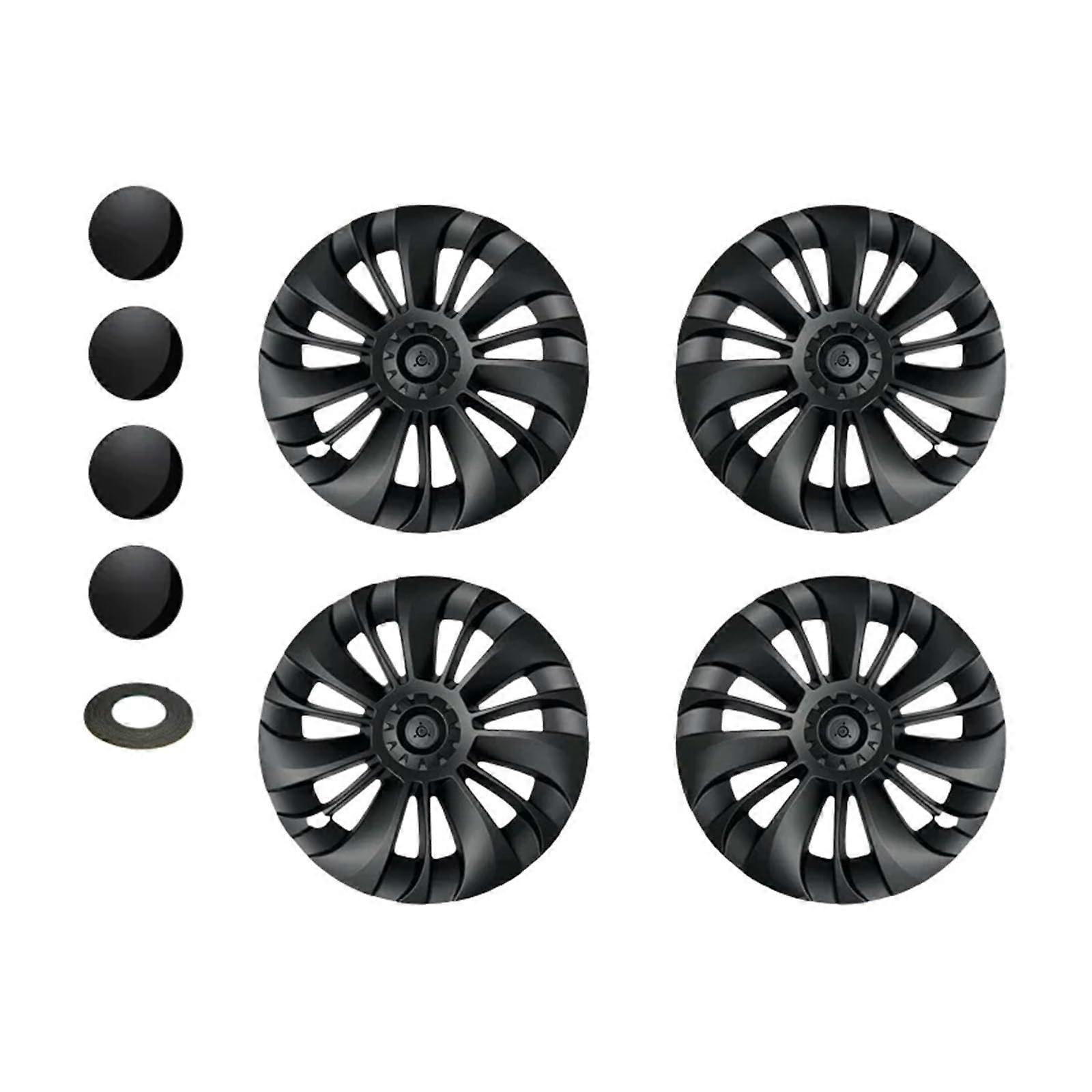 19 Inch Wheel Covers Scratch Resistant Full Rim Hubcaps 4PCS for Tesla Model Y 20222024