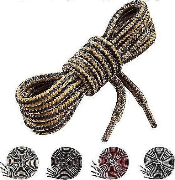 Round Boot Laces [2 Pairs] Strong and Durable Boot Laces, Diameter: 3/16 work boots and hiking shoes