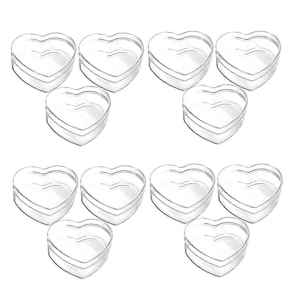 Transparent Acrylic Heart Shape Box for Storage 12Pcs Heart Shaped Candy Boxes