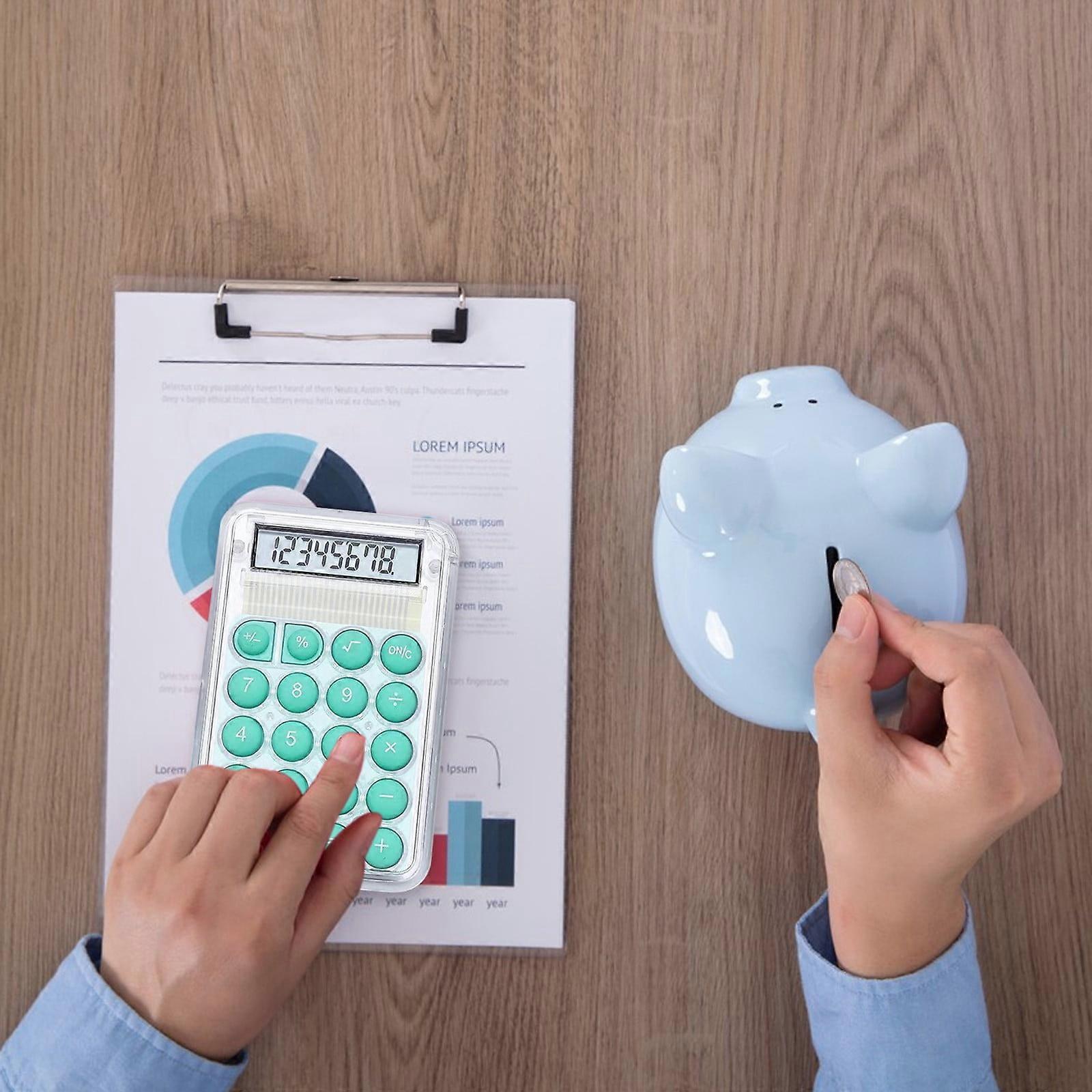 Electronic Transparent 8-Digit Portable Mini Scientific Calculator