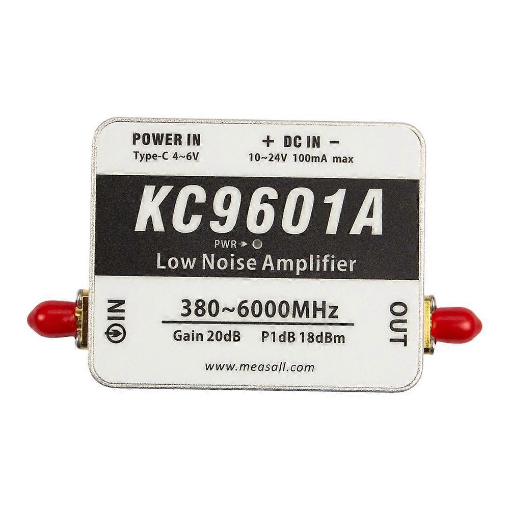 KC9601A 380MHz-6GHz Low Noise Amplifier Ultra-Wideband LNA Module 2.4G/5.8G 20dB High Gain Type-C Power Supply