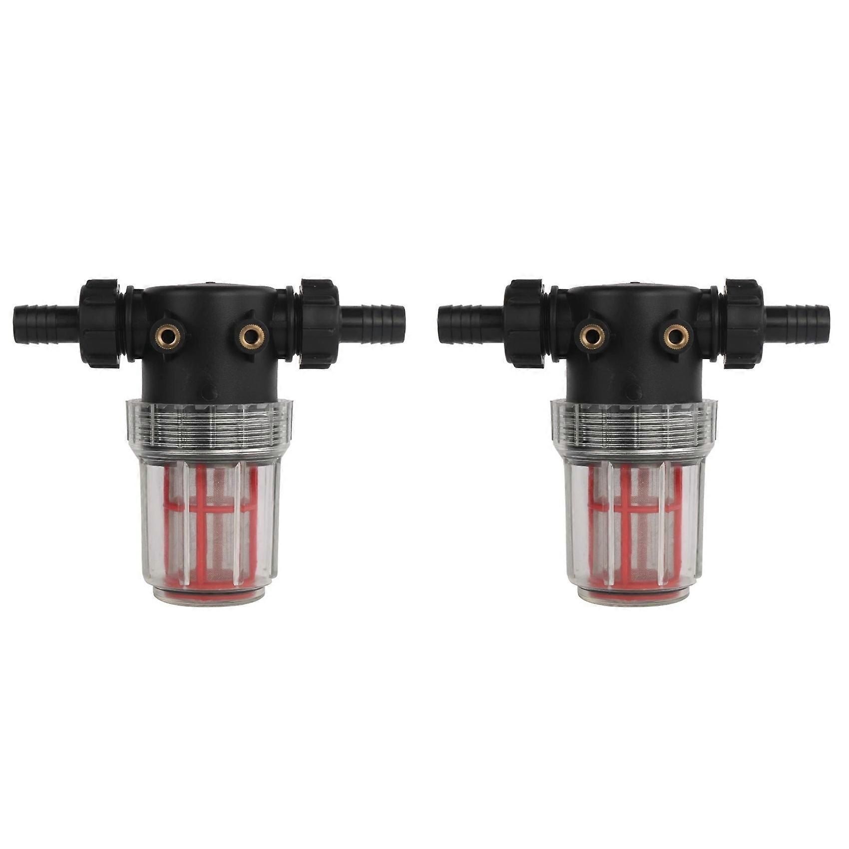2X Pressure Washer Water Filter in Line 20mm Hose 100 Mesh Inlet Quick Connect Filter