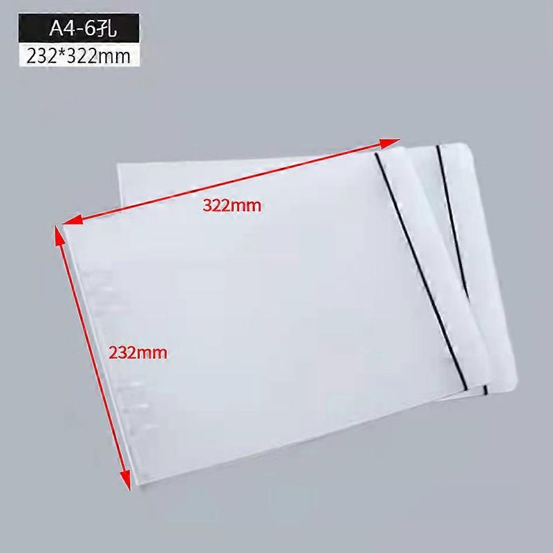 A4 B5 Horizontal Version Transparent Ring Binder Notebook Scrub Loose-Leaf Business Inner Core Cover Note Book Journal Planner