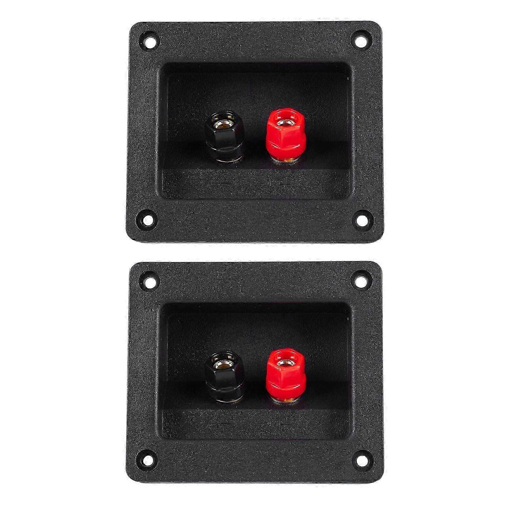 2PCS 90X78mm Square Binding Post Type Speaker Box Terminal Cup Wire Connector Board