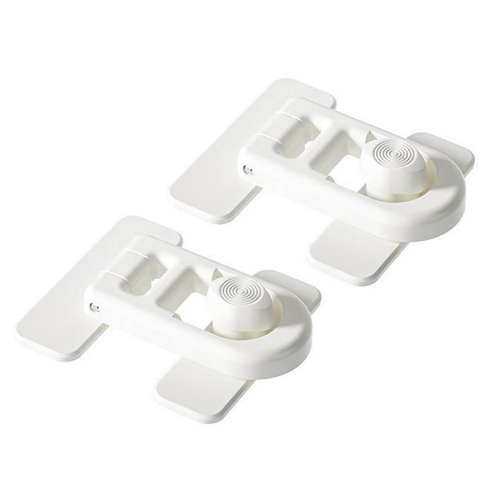 2Pcs/pack Invisible Toilet Lid Locks Easy Installation Rotation Lock Set Prevent Messes From Children Pet  White