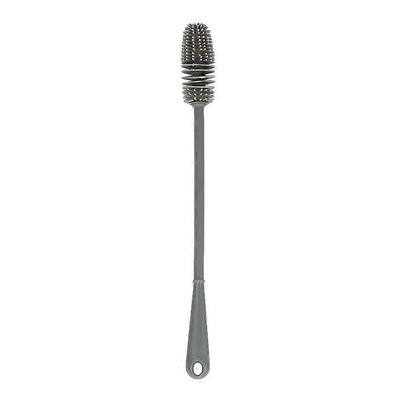 1pc Silicone Cup Brush, 360 Degree Cleaning Long Handle Brush for Home Kitchen (Solid Grey)