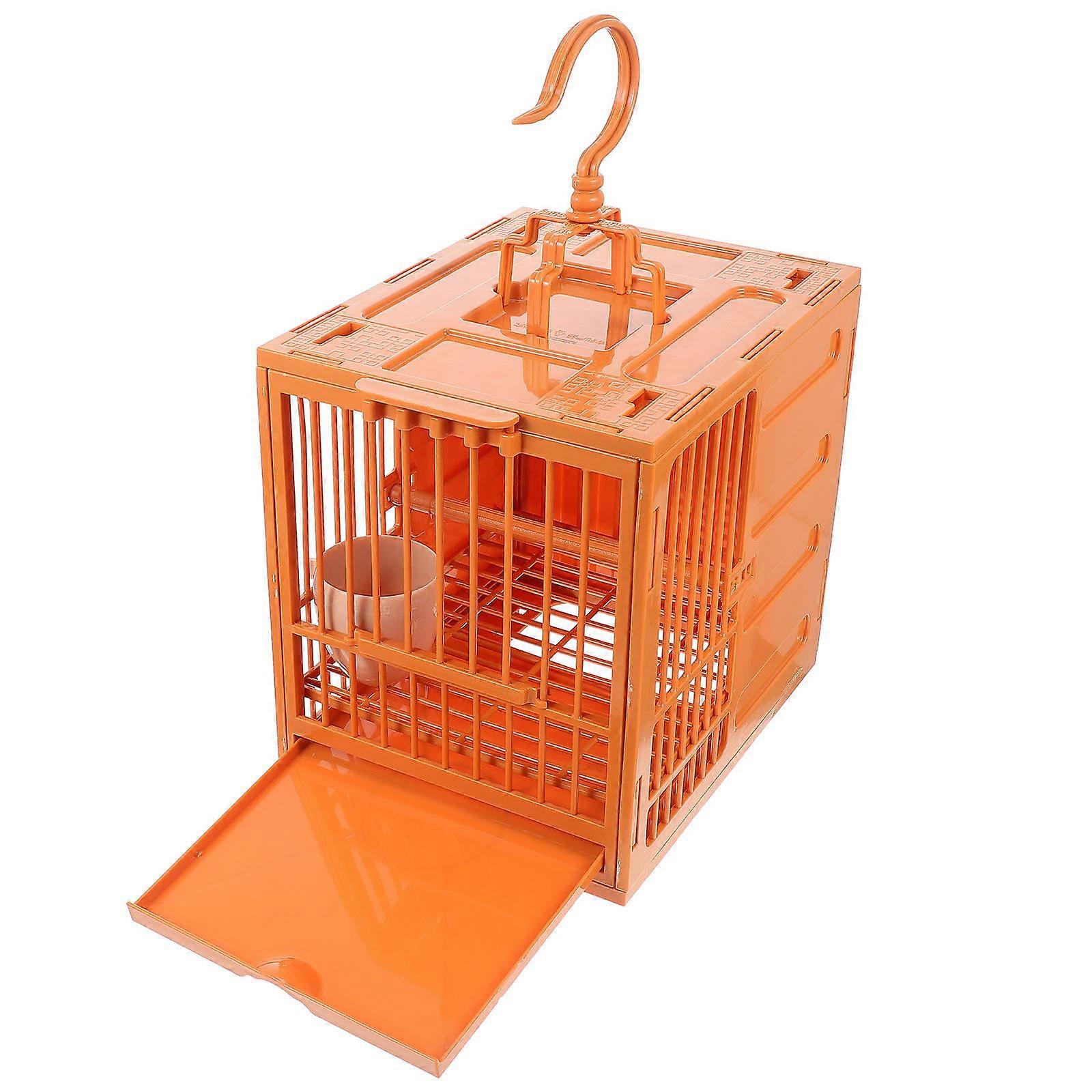Plastic Bird Cage Convenient Parrot House for Cleaning and Bathing 1 Set