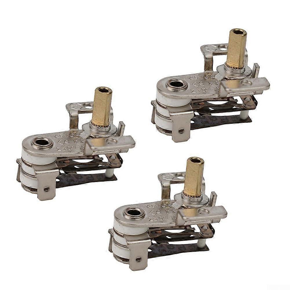 Thermostat Temperature Switch 3pcs Set Adjustable Heat Control for Oven and Heater AC 250V 16A
