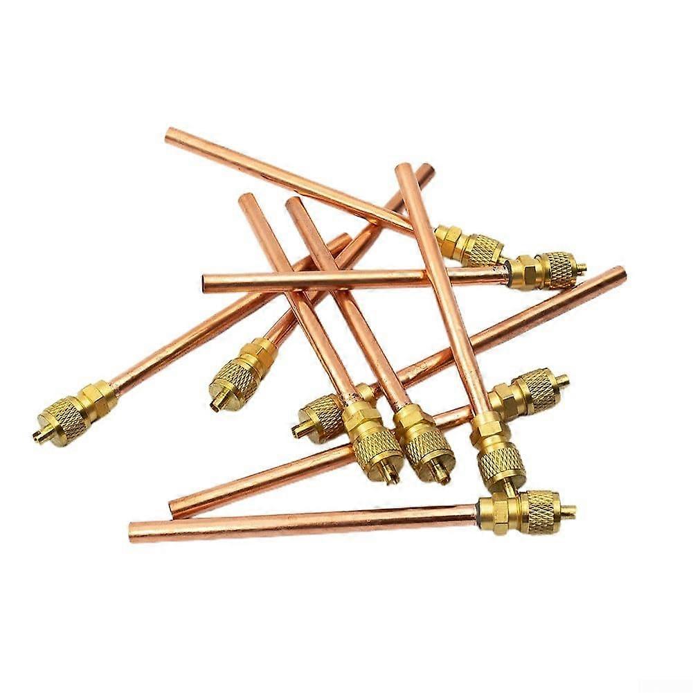 Essential Components 10 Pcs Copper Access Valves For Refrigeration Systems Copper Valve Kit