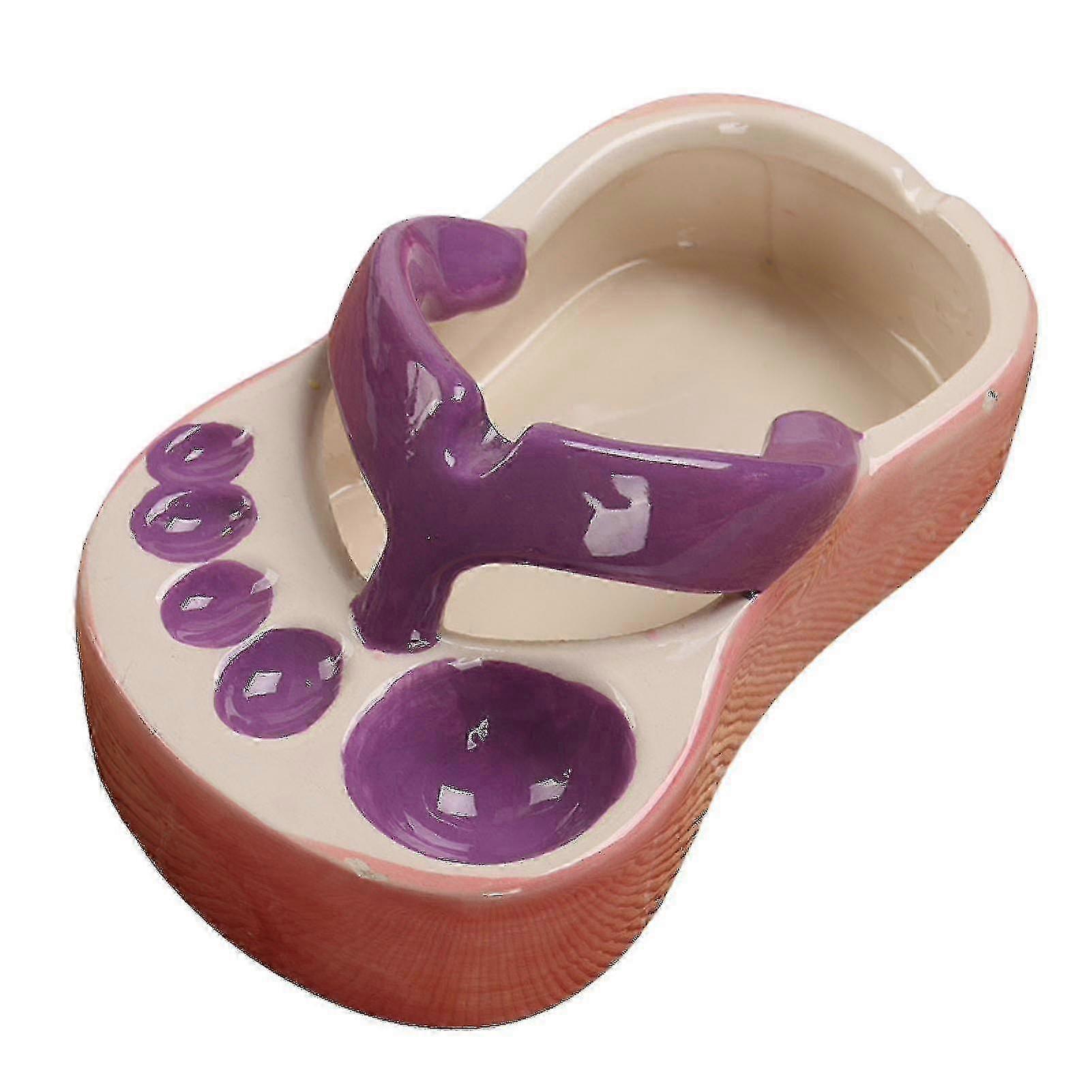 Windproof Desktop Ashtray for Office Use, Large Ceramic Design