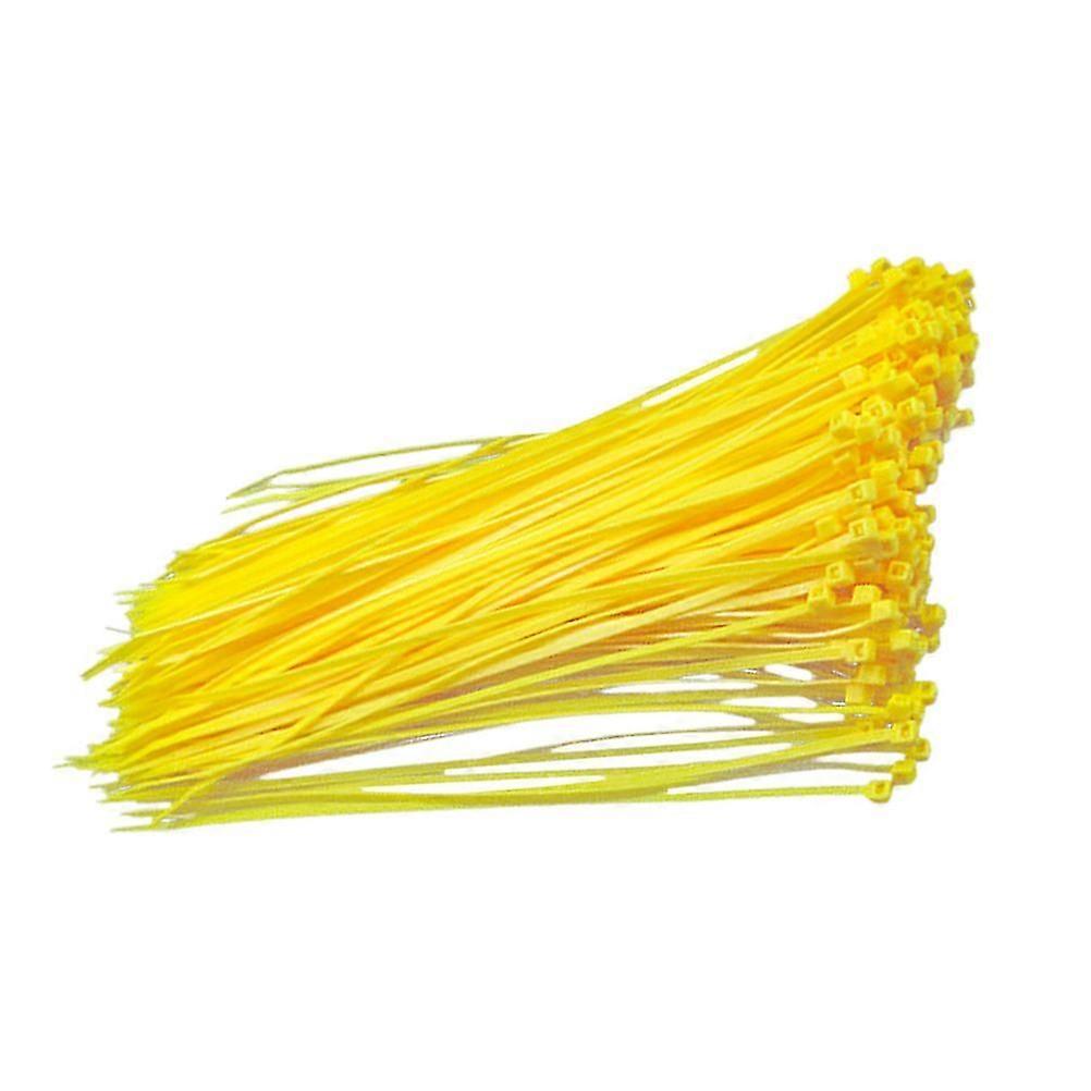 Nylon Cable Ties for Wires with Selflocking Feature Yellow Color for Home and Workshop Use 1000 Pieces