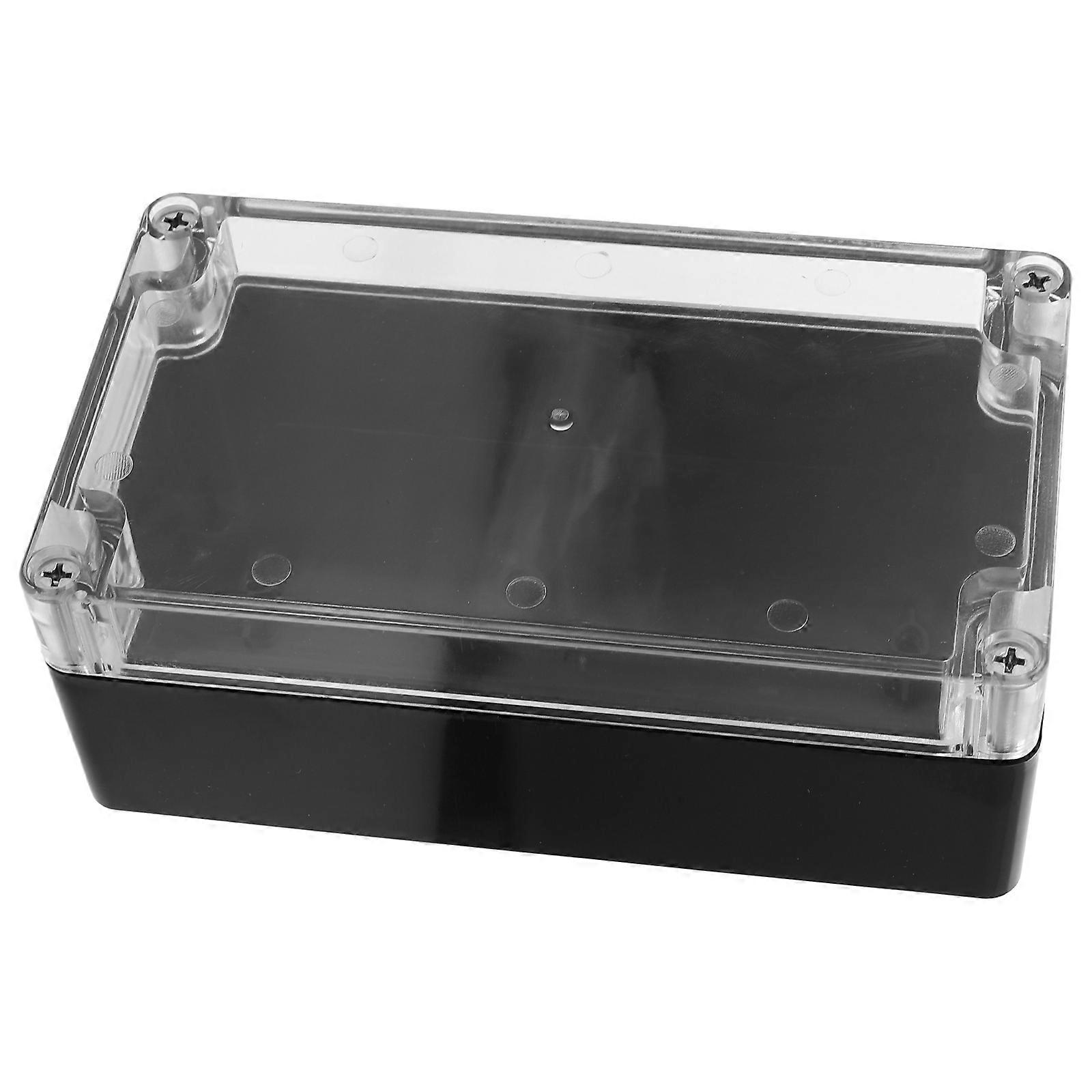 Outdoor Waterproof Junction Box with Transparent Cover ABS Black for Home Power Monitoring 6.5 x 4.3 x 2.4 Inches