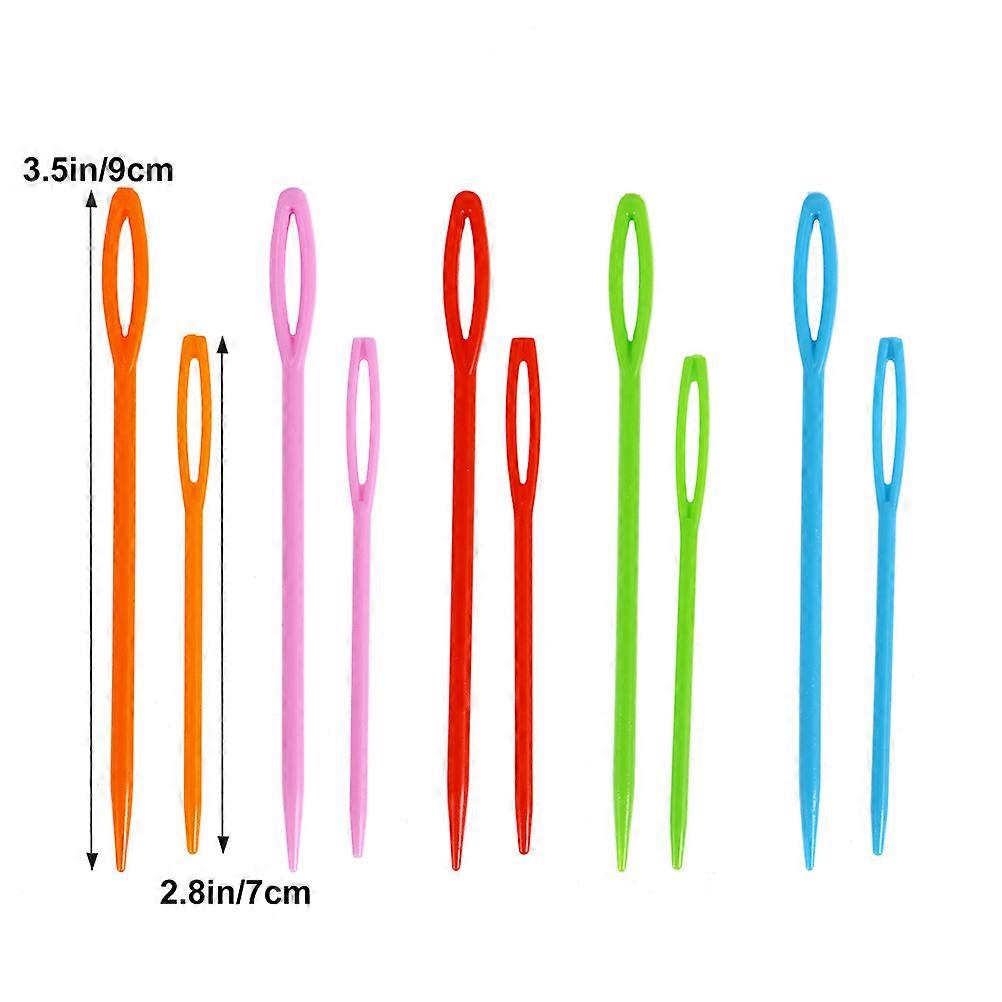 Weaving Needles Plastic for Sewing Use with Large Holes 100Pcs Assorted Colors