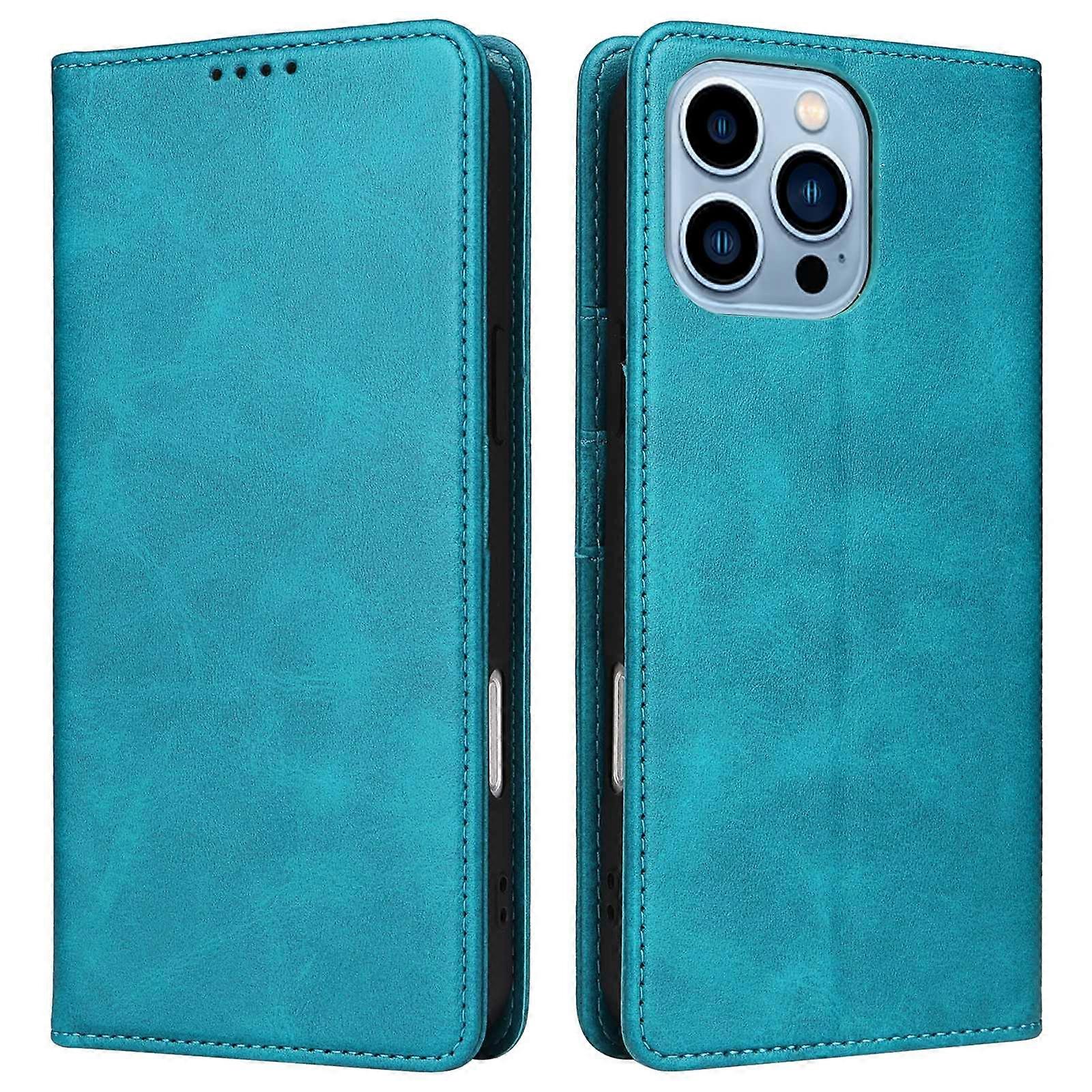 For iPhone 13 Pro Max Leather Case RFID Blocking Wallet Magnetic Closing Cover