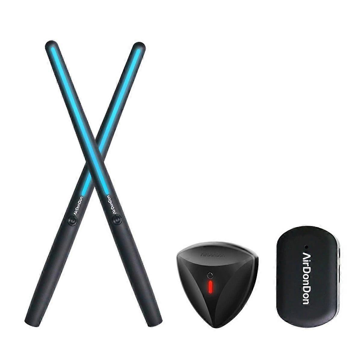 Portable Air Drum Set Bluetooth Virtual Electronic Drum Set Realistic Effect for Beginners Professi