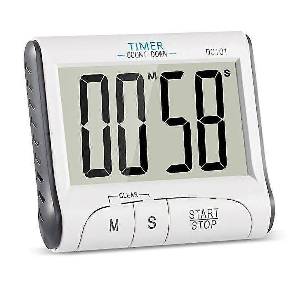 Kitchen Timer, 24H Digital Magnetic Electronic Kitchen Timer Digital Timer with Sound Alarm LCD Display Countdown Timer Magnetic Stand, Electronic Tim