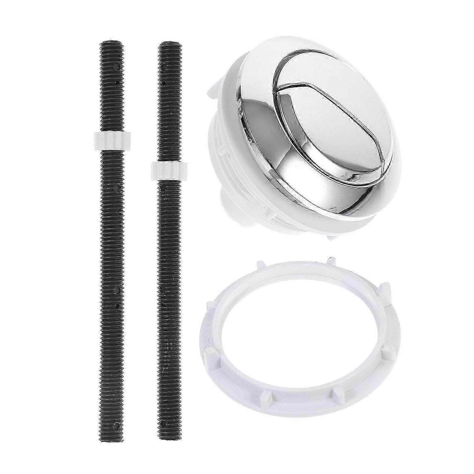 Flush Toilet Button Durable Push Button for Round Water Tank Replacement Easy Installation Control Design