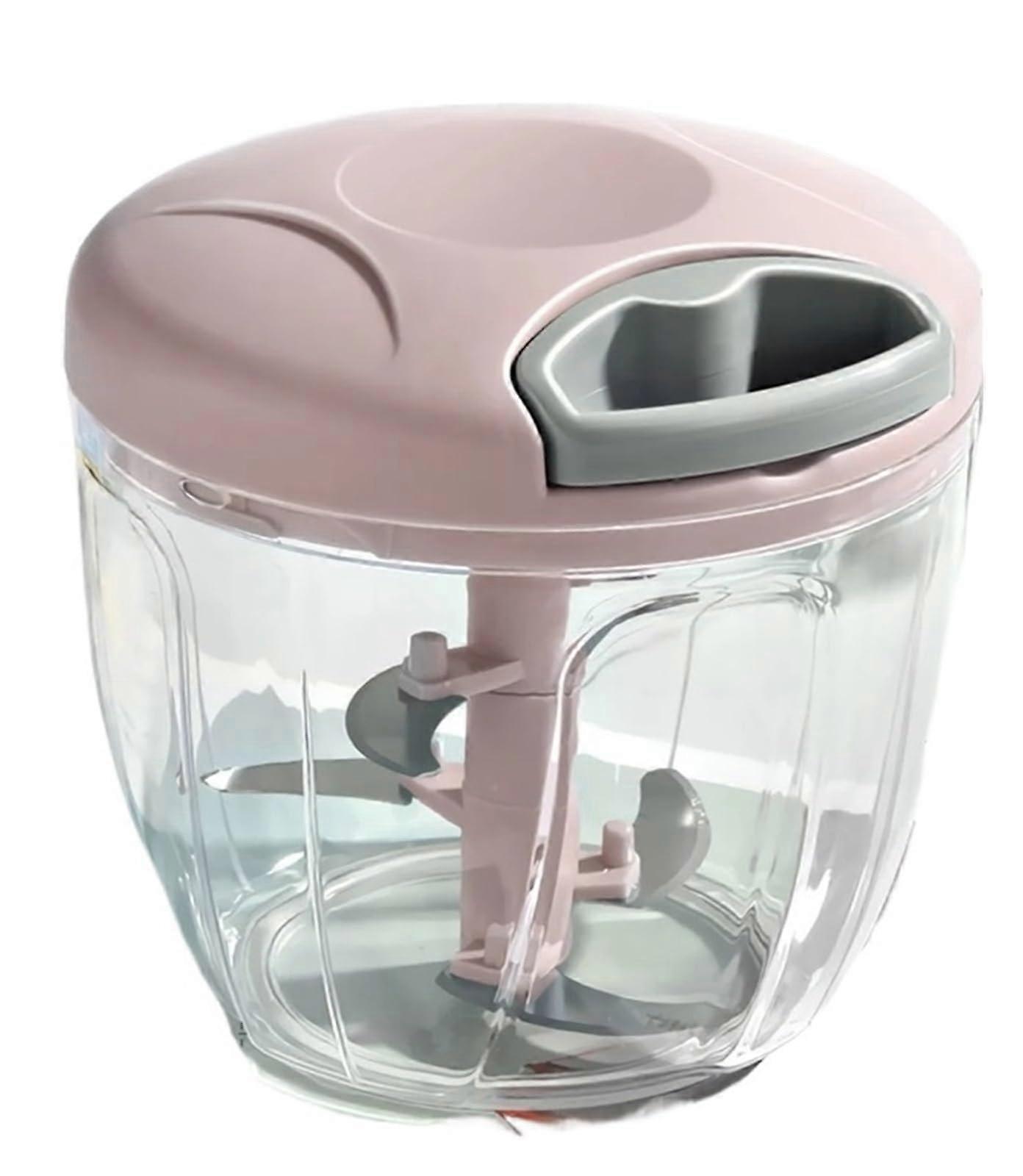 Manual Vegetable Chopper 900ml SplashProof Garlic Ginger Grinder for Meat and Multi Veg Cutting