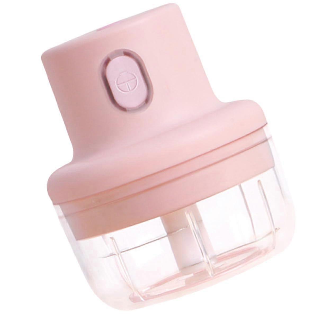 Electric Garlic Chopper Mini Food Processor Rechargeable Speed Magnetic Lock Pink Ref: 4269