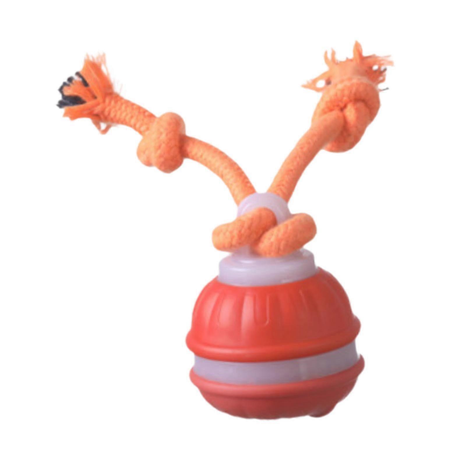 Interactive Cat Toy with Automatic Rolling Motion, Indoor Electric Ball for Kittens, Orange