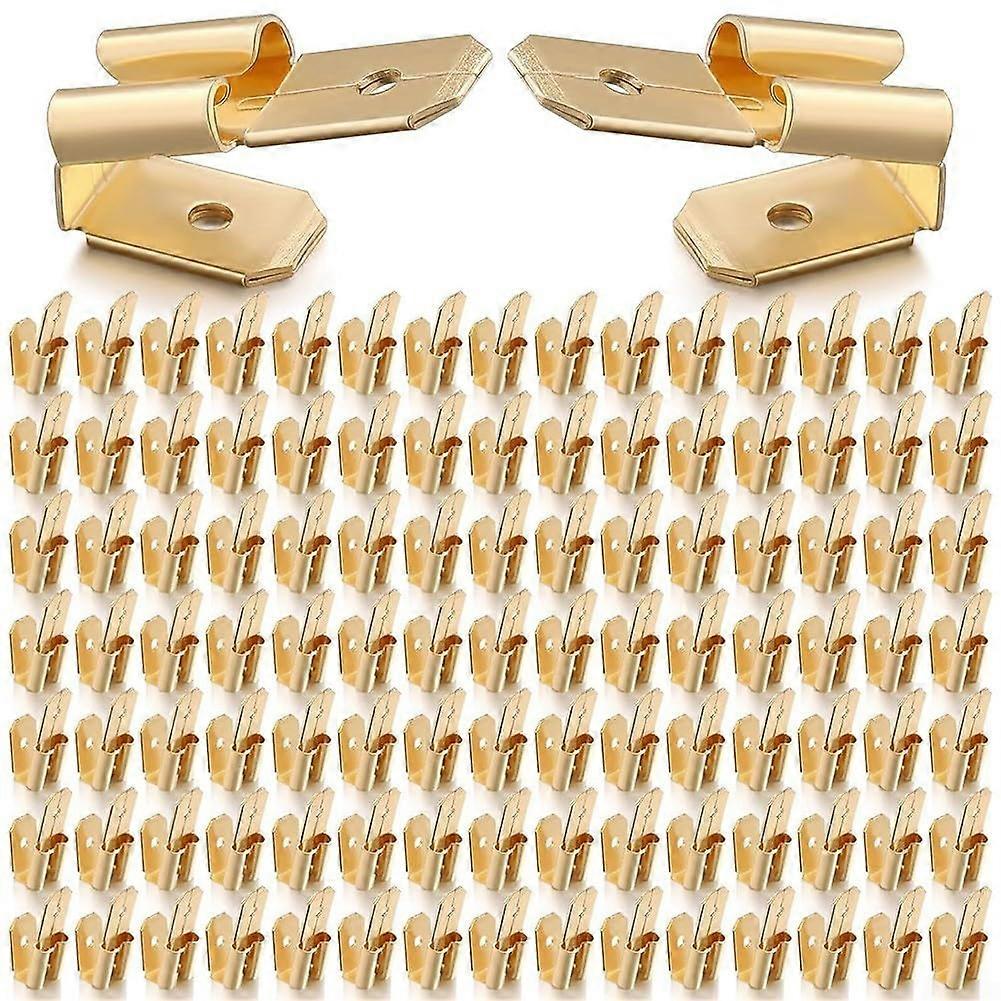 Piggyback Spade Connectors 100PCS Brass Electrical Wire Connectors Quick Crimping Use