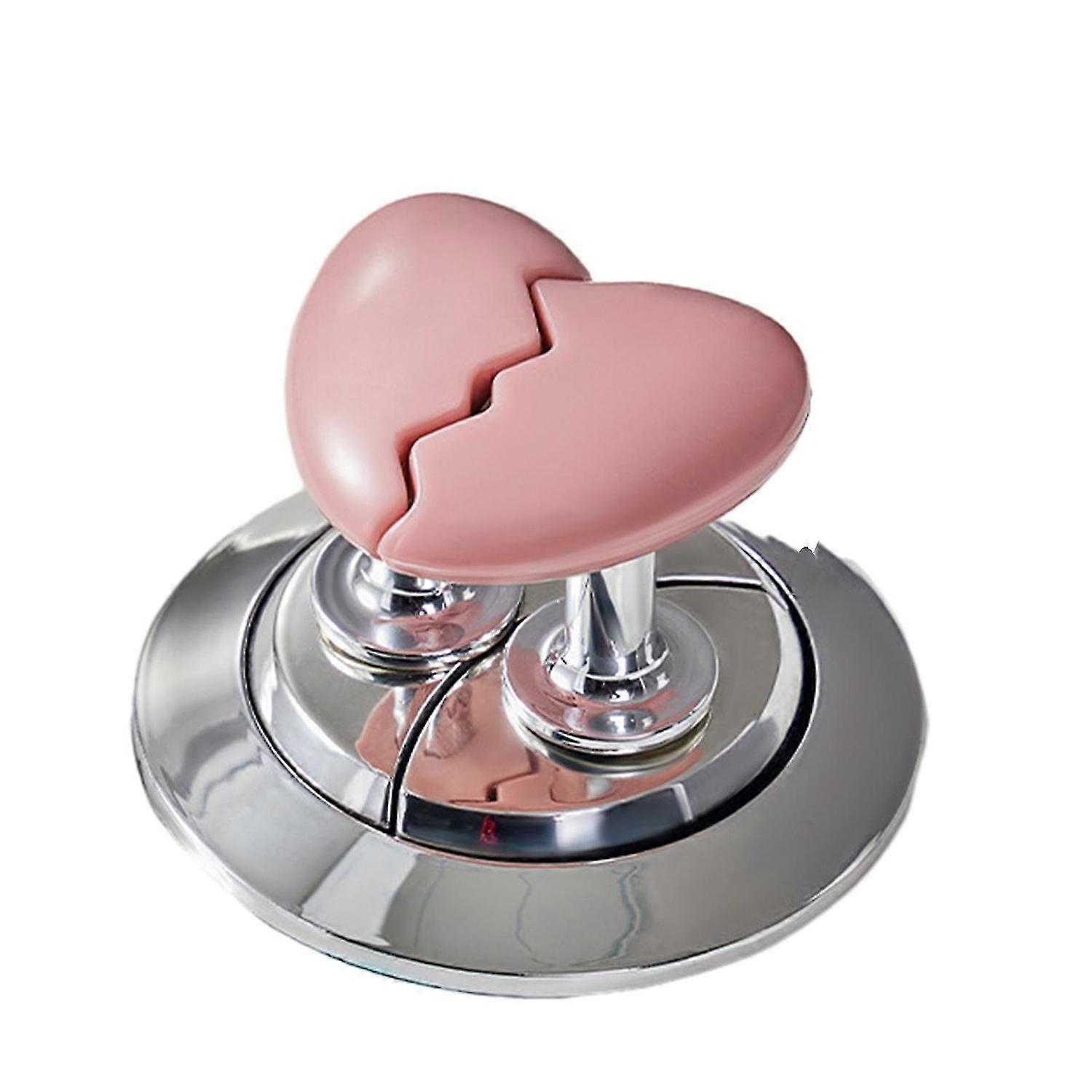 Lovely Plastic Broken Heart Toilet Button Aid Multi-Function Durable Door Pulls for Bathroom Home Door