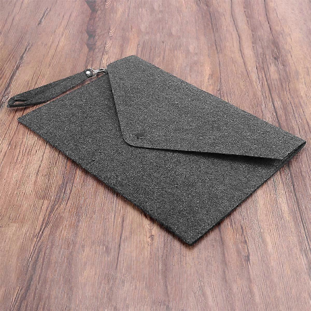 Large Capacity A4 Document Bag with Felt Material for Business and Office Use