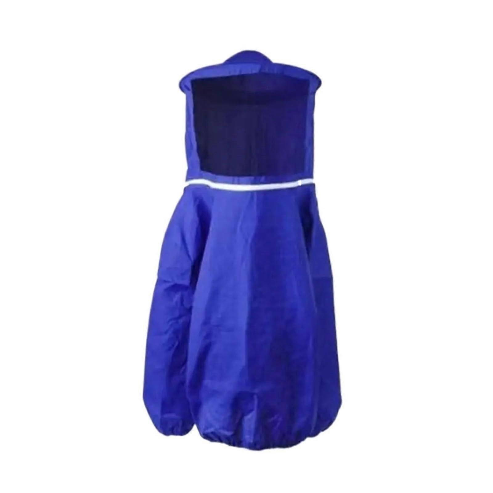 Beekeeping Suit with Veil and Hat, Breathable Polyester Jacket for Ultimate Sting Protection, Blue