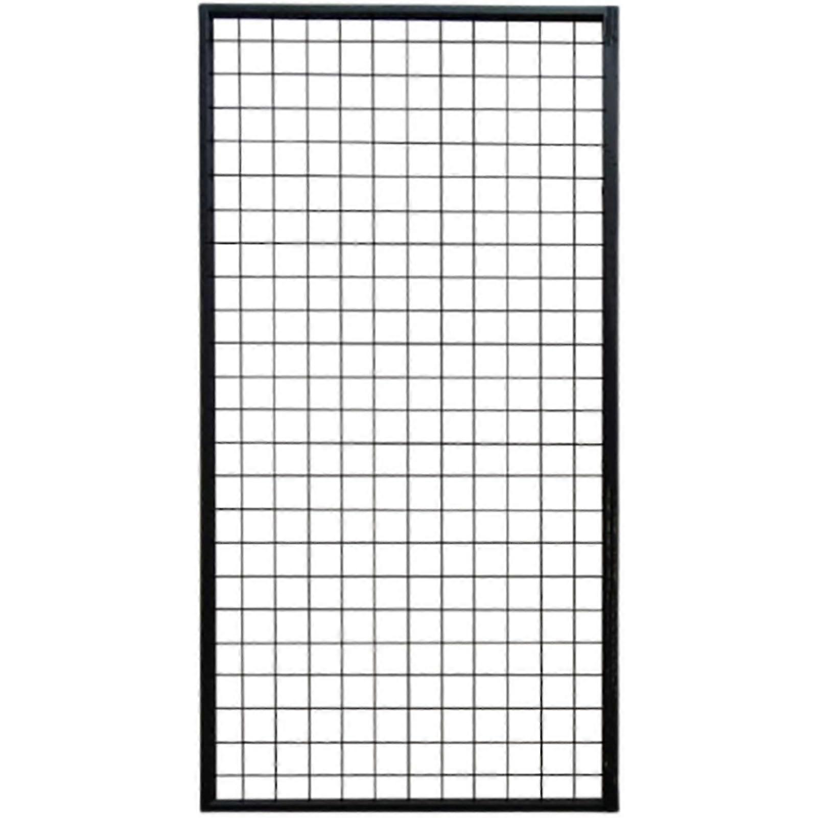 Heavy Duty Wire Grid Panel Wall Display Rack for Retail and Home Organization Black