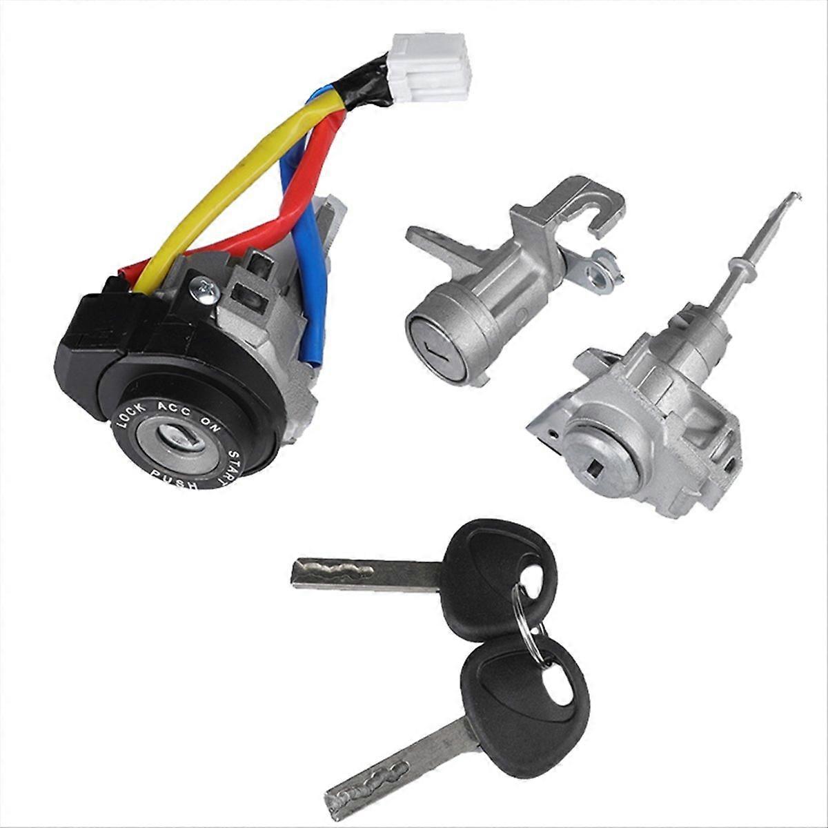 1Set Direction Lock Key Subassembly Cylinder-Ignition Switch Lock Kit