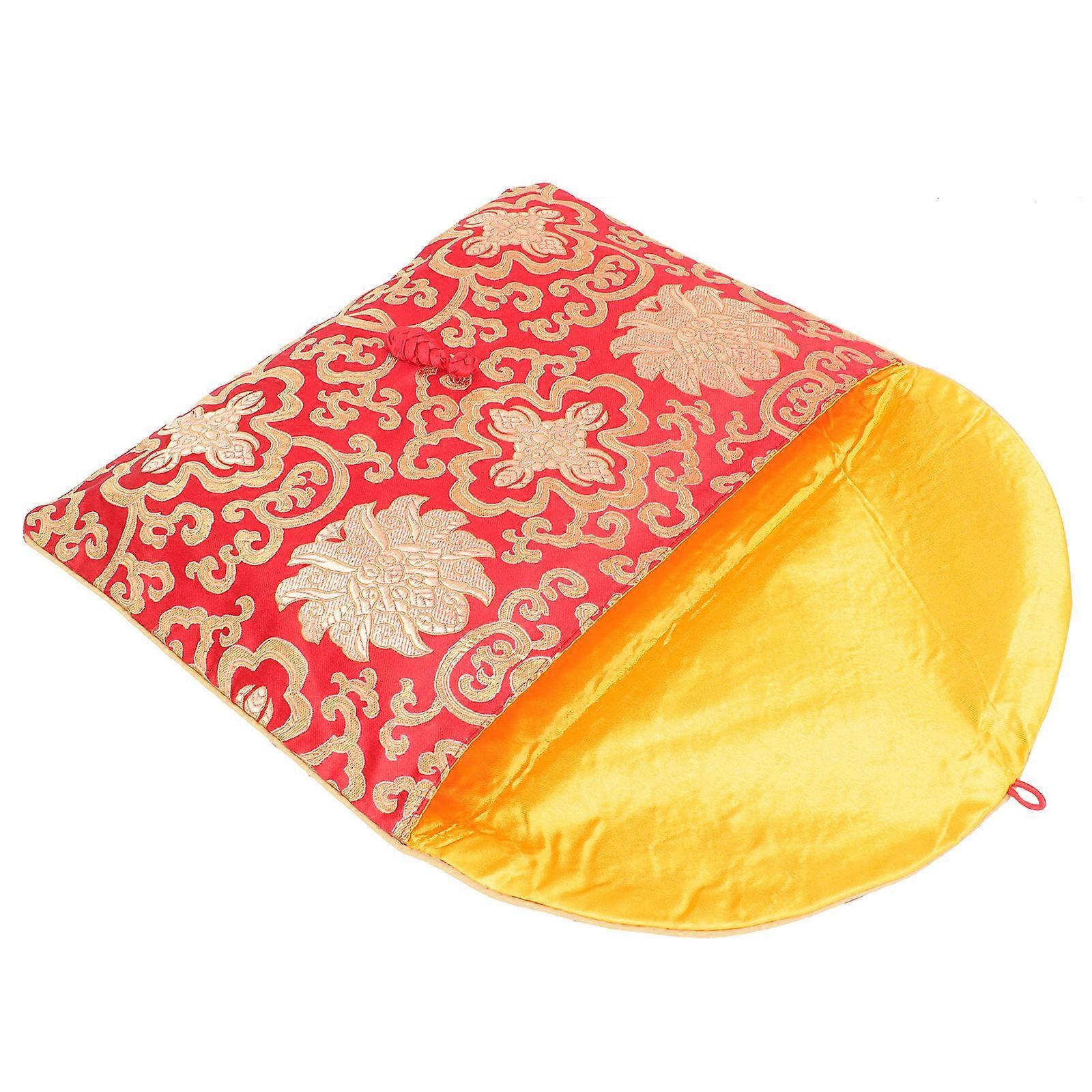 Silk Brocade Envelopes Chinese Knot Multi-Function Storage 2Pcs Red