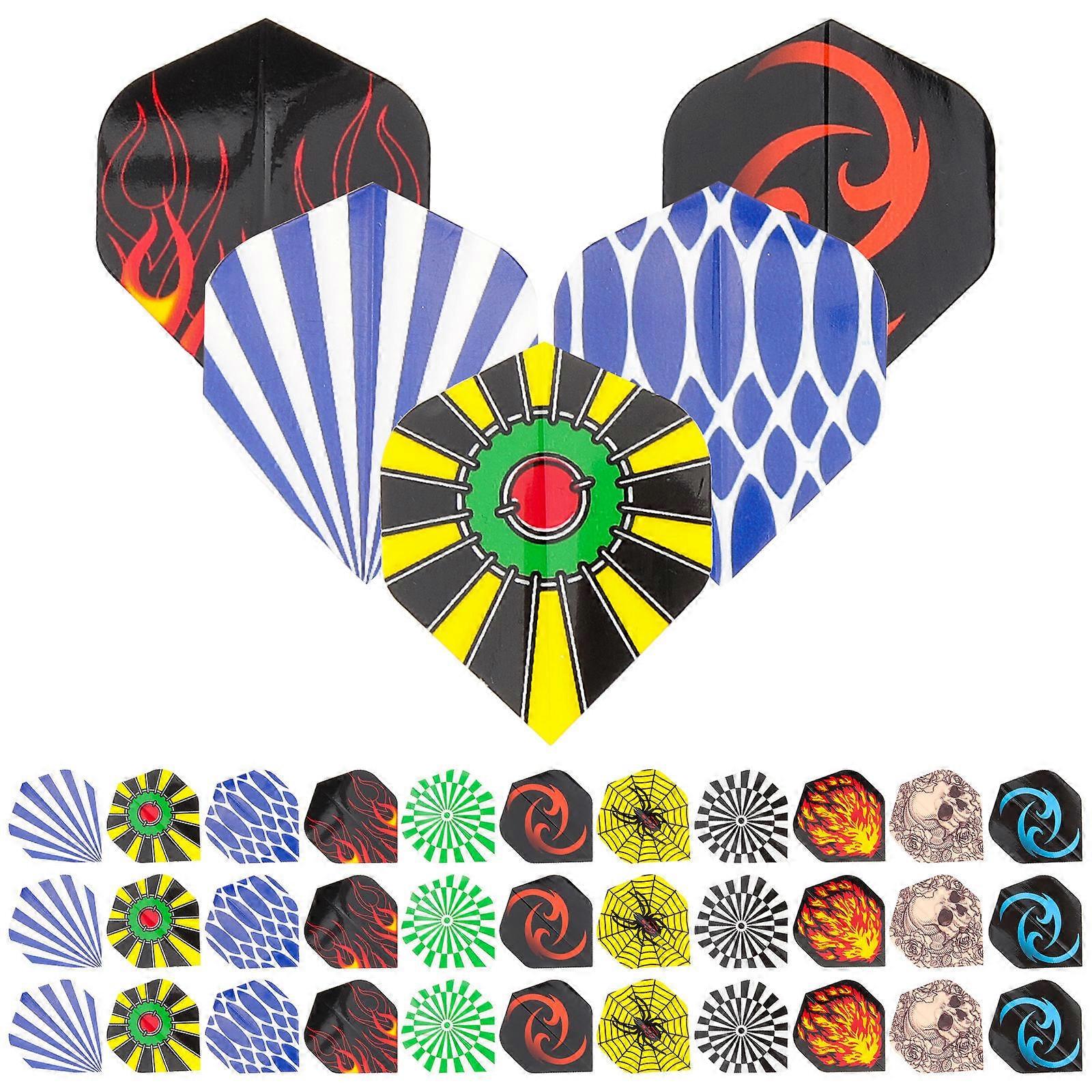 Assorted Color Flights Dart Tails for Game Use 154Pcs Professional Replaceable Wings
