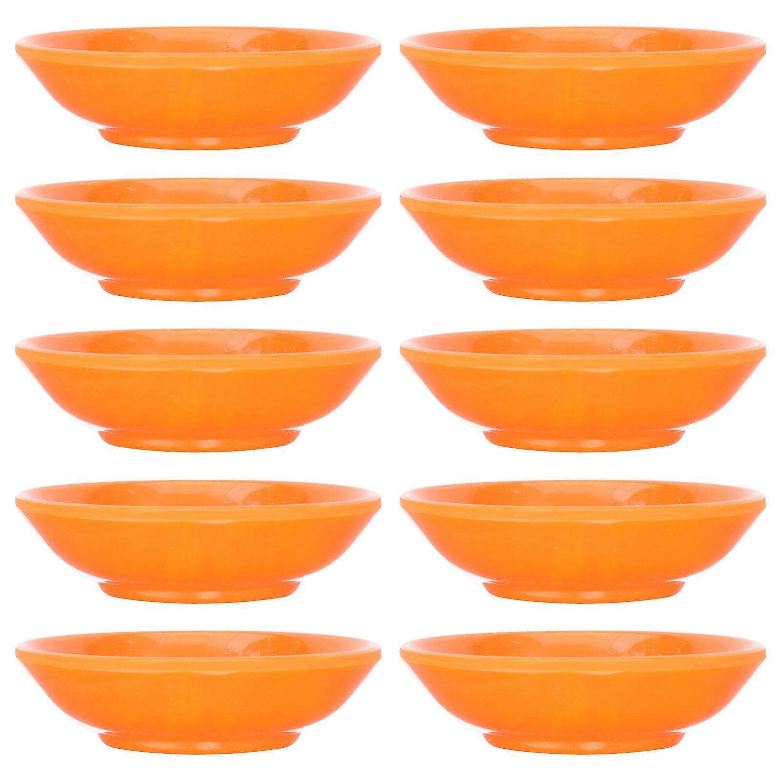 Appetizer Dish Dipping Bowls for Kitchen Use 10Pcs Orange