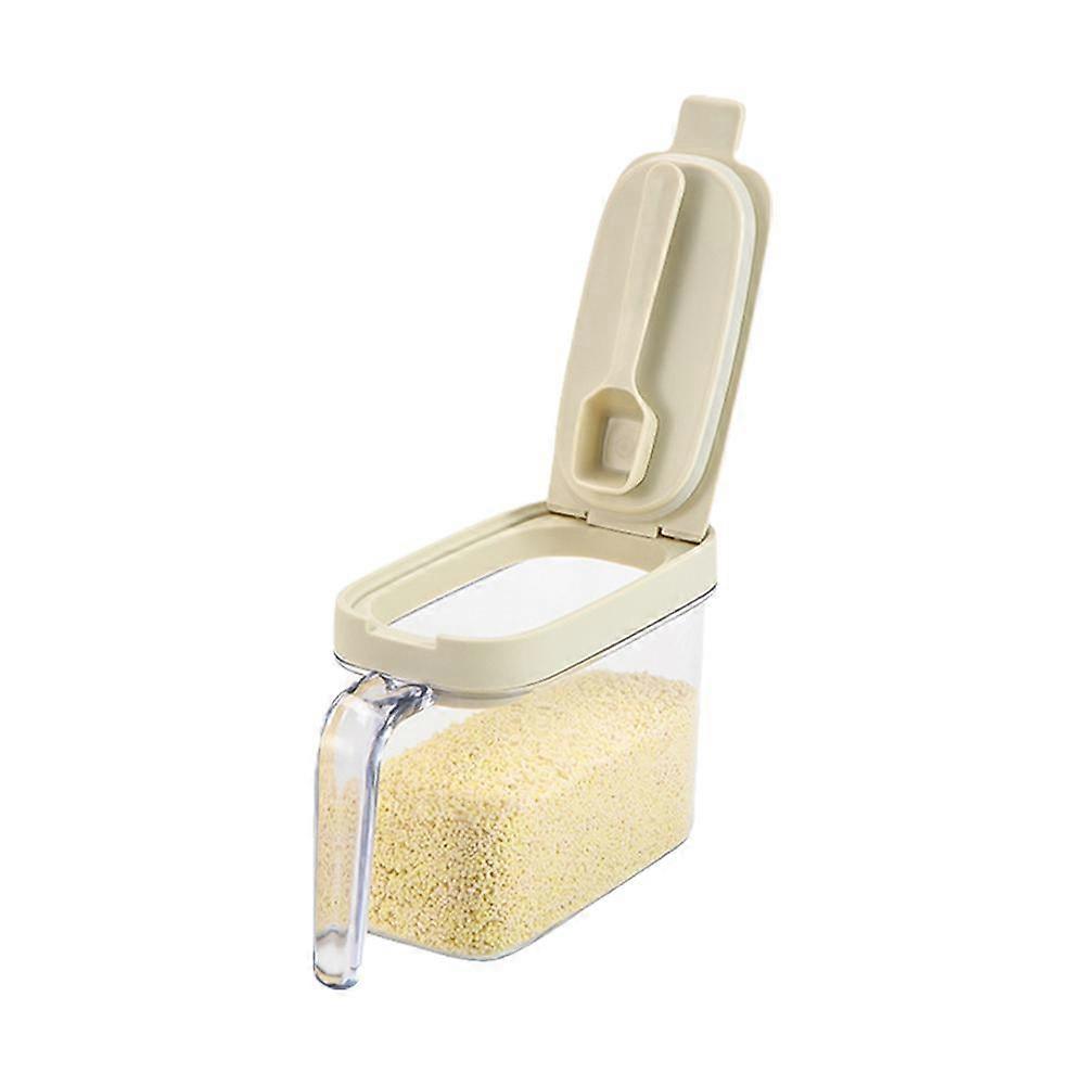 Clear Seasoning Box with Magnetic Spoon,Seasoning Rack Spice Pots, Plastic Storage Jars with Stora Lids, Container Condiment