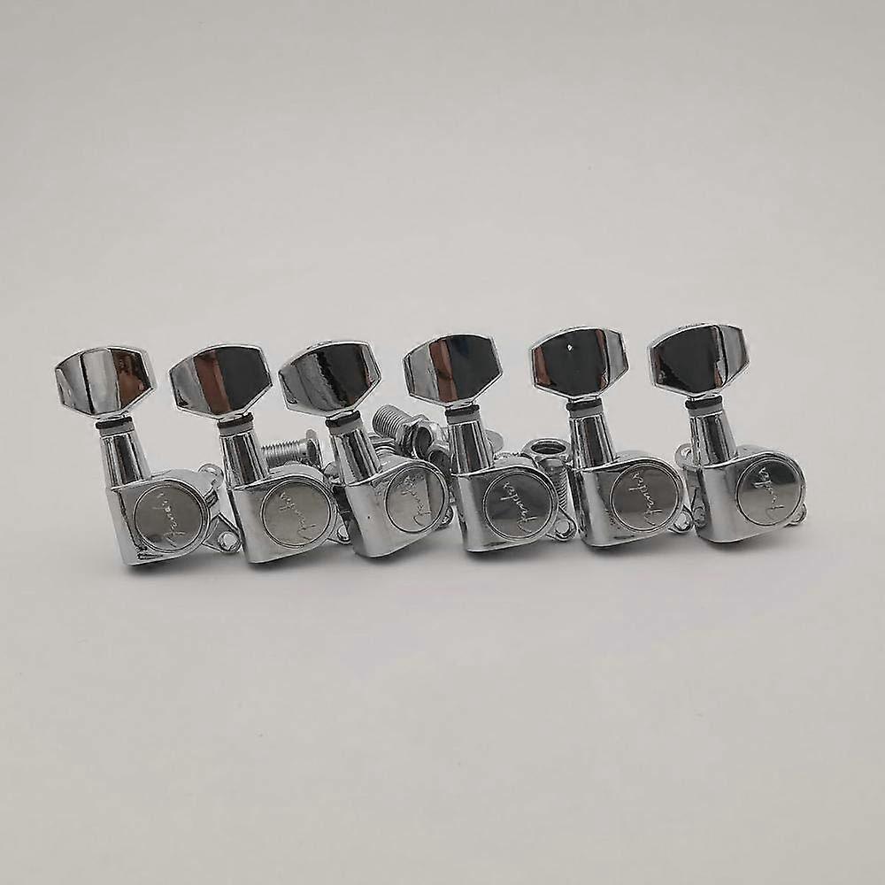 Chrome Locking Tuners for Electric Guitar, Stable Tuning Pegs Set, Fast String Changes