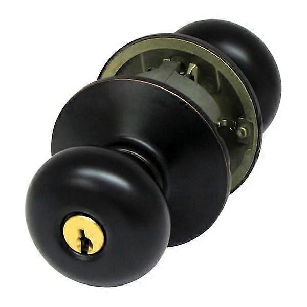 Keyed Entry Door Knob Lock Set, Secure Residential Lock, Easy Installation, Durable Use