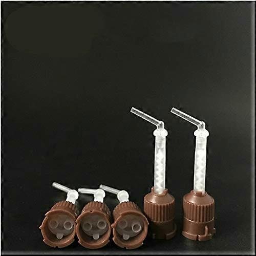 Dental Mixing Tips Brown Short Intra for Precise Inline Mixing, Disposable, 49Pack