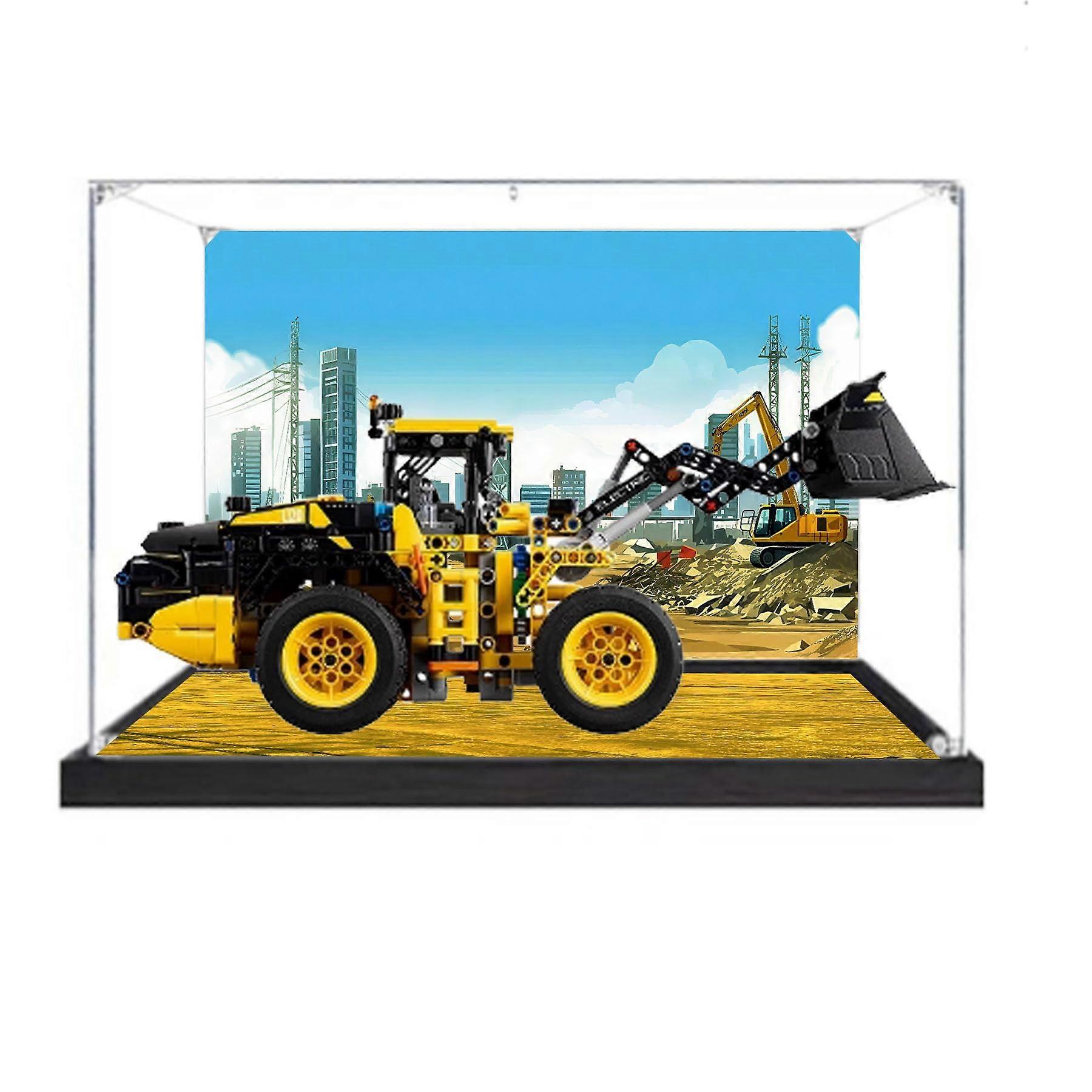 Dustproof Acrylic Display Case for  42209 Wheel Loader, Clear Storage Box, Easy Assembly